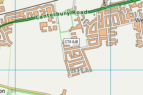 CT8 8JB map - OS VectorMap District (Ordnance Survey) CT8 8JB map - OS VectorMap District (Ordnance Survey)