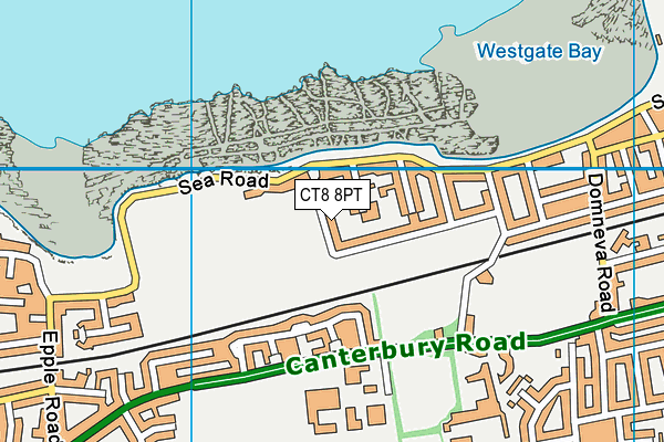 CT8 8PT map - OS VectorMap District (Ordnance Survey) CT8 8PT map - OS VectorMap District (Ordnance Survey)