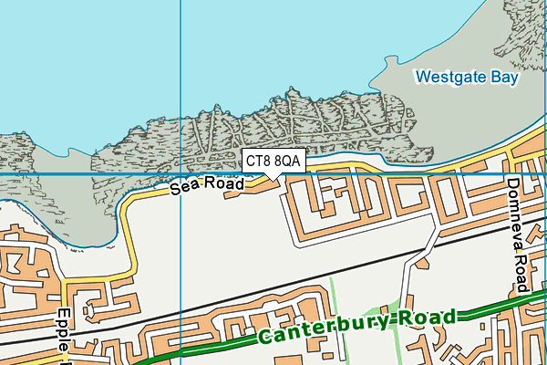 CT8 8QA map - OS VectorMap District (Ordnance Survey) CT8 8QA map - OS VectorMap District (Ordnance Survey)