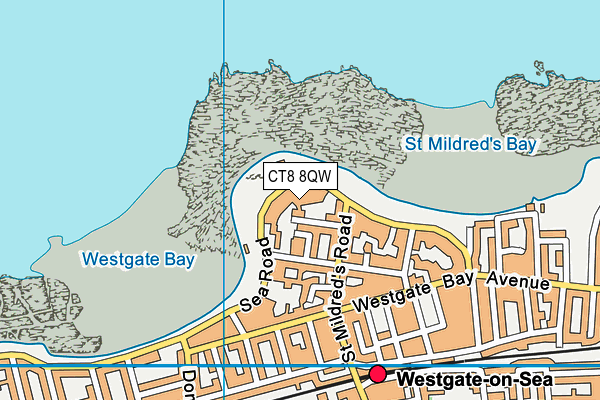 CT8 8QW map - OS VectorMap District (Ordnance Survey) CT8 8QW map - OS VectorMap District (Ordnance Survey)