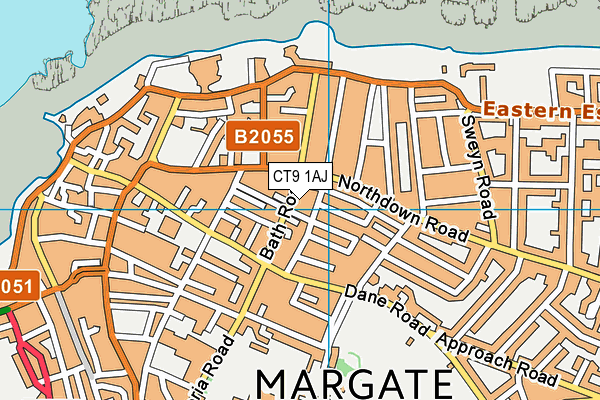 CT9 1AJ map - OS VectorMap District (Ordnance Survey) CT9 1AJ map - OS VectorMap District (Ordnance Survey)