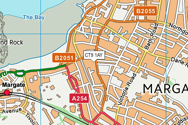 CT9 1AY map - OS VectorMap District (Ordnance Survey) CT9 1AY map - OS VectorMap District (Ordnance Survey)