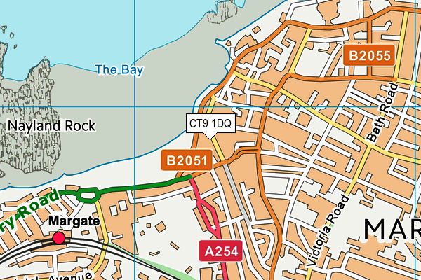 CT9 1DQ map - OS VectorMap District (Ordnance Survey) CT9 1DQ map - OS VectorMap District (Ordnance Survey)