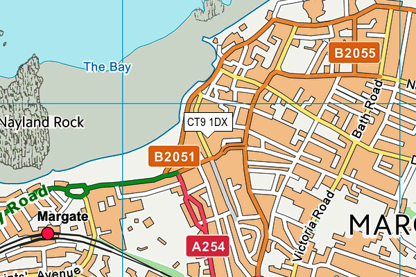 CT9 1DX map - OS VectorMap District (Ordnance Survey)