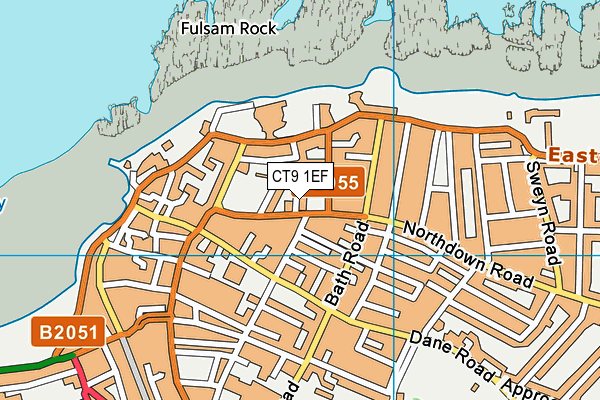 CT9 1EF map - OS VectorMap District (Ordnance Survey) CT9 1EF map - OS VectorMap District (Ordnance Survey)
