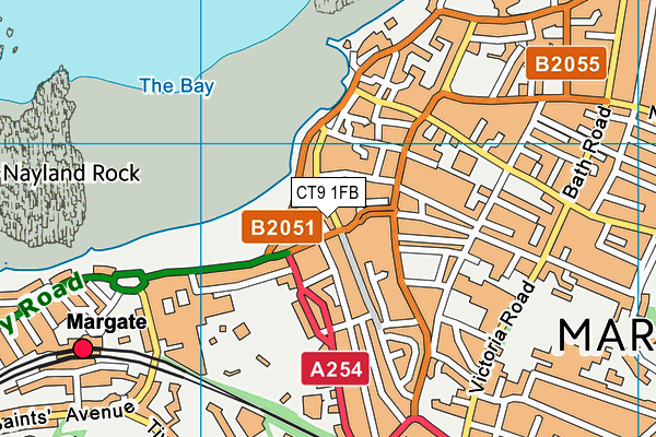 CT9 1FB map - OS VectorMap District (Ordnance Survey)