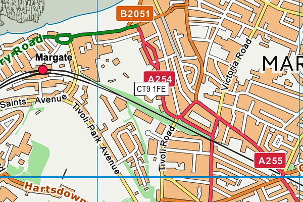 CT9 1FE map - OS VectorMap District (Ordnance Survey) CT9 1FE map - OS VectorMap District (Ordnance Survey)