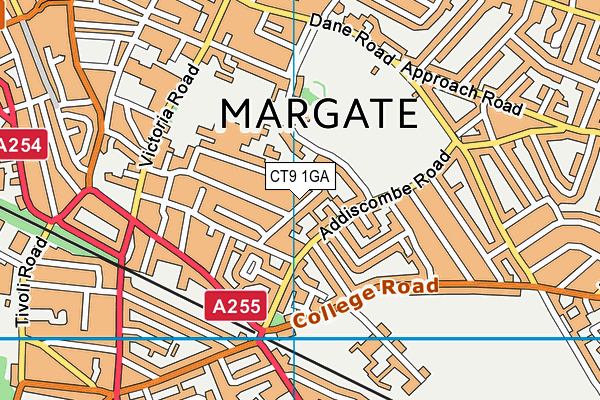 CT9 1GA map - OS VectorMap District (Ordnance Survey) CT9 1GA map - OS VectorMap District (Ordnance Survey)