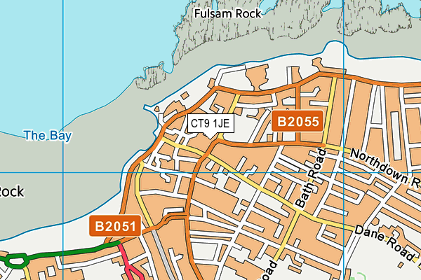 CT9 1JE map - OS VectorMap District (Ordnance Survey) CT9 1JE map - OS VectorMap District (Ordnance Survey)