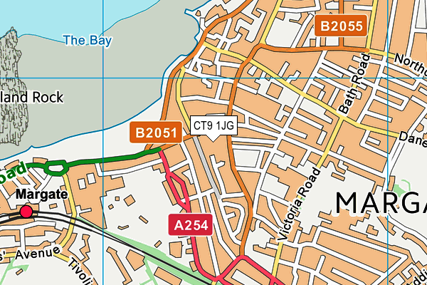 CT9 1JG map - OS VectorMap District (Ordnance Survey) CT9 1JG map - OS VectorMap District (Ordnance Survey)