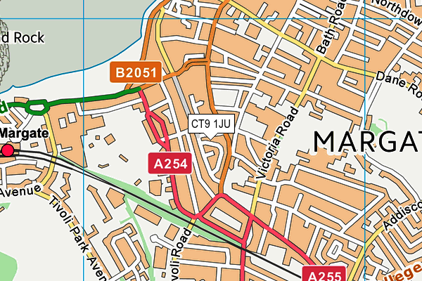 CT9 1JU map - OS VectorMap District (Ordnance Survey) CT9 1JU map - OS VectorMap District (Ordnance Survey)