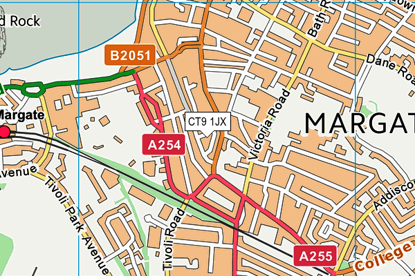 CT9 1JX map - OS VectorMap District (Ordnance Survey) CT9 1JX map - OS VectorMap District (Ordnance Survey)