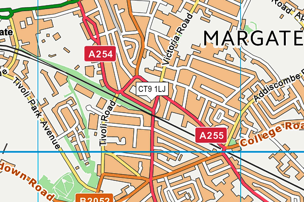 CT9 1LJ map - OS VectorMap District (Ordnance Survey) CT9 1LJ map - OS VectorMap District (Ordnance Survey)