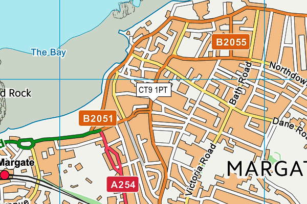 CT9 1PT map - OS VectorMap District (Ordnance Survey) CT9 1PT map - OS VectorMap District (Ordnance Survey)