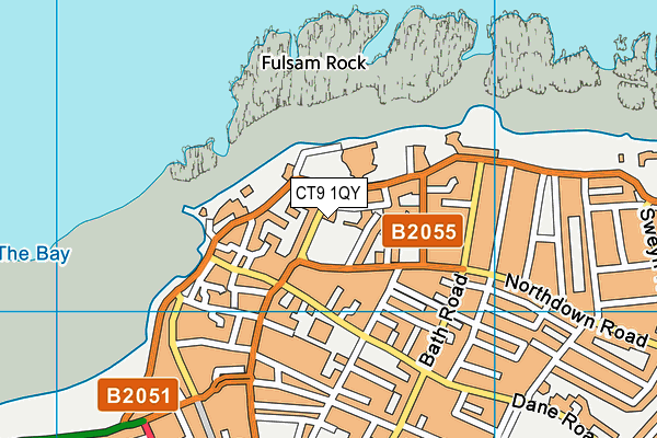 CT9 1QY map - OS VectorMap District (Ordnance Survey) CT9 1QY map - OS VectorMap District (Ordnance Survey)