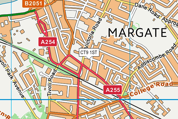 CT9 1ST map - OS VectorMap District (Ordnance Survey) CT9 1ST map - OS VectorMap District (Ordnance Survey)
