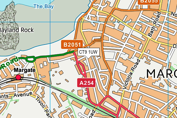CT9 1UW map - OS VectorMap District (Ordnance Survey) CT9 1UW map - OS VectorMap District (Ordnance Survey)
