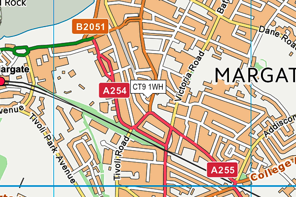 CT9 1WH map - OS VectorMap District (Ordnance Survey) CT9 1WH map - OS VectorMap District (Ordnance Survey)