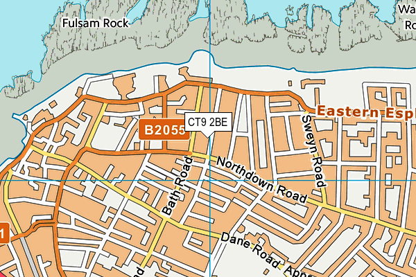 CT9 2BE map - OS VectorMap District (Ordnance Survey) CT9 2BE map - OS VectorMap District (Ordnance Survey)
