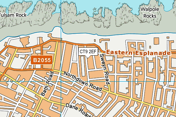CT9 2EF map - OS VectorMap District (Ordnance Survey) CT9 2EF map - OS VectorMap District (Ordnance Survey)