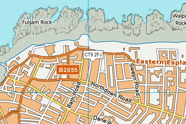 CT9 2FJ map - OS VectorMap District (Ordnance Survey) CT9 2FJ map - OS VectorMap District (Ordnance Survey)