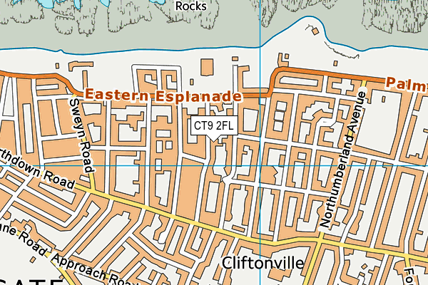 CT9 2FL map - OS VectorMap District (Ordnance Survey) CT9 2FL map - OS VectorMap District (Ordnance Survey)