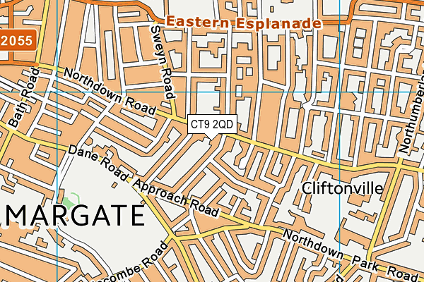 CT9 2QD map - OS VectorMap District (Ordnance Survey) CT9 2QD map - OS VectorMap District (Ordnance Survey)