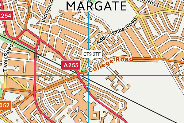 CT9 2TF map - OS VectorMap District (Ordnance Survey)
