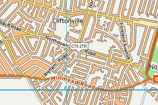 CT9 2TR map - OS VectorMap District (Ordnance Survey) CT9 2TR map - OS VectorMap District (Ordnance Survey)