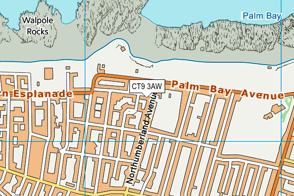 CT9 3AW map - OS VectorMap District (Ordnance Survey) CT9 3AW map - OS VectorMap District (Ordnance Survey)