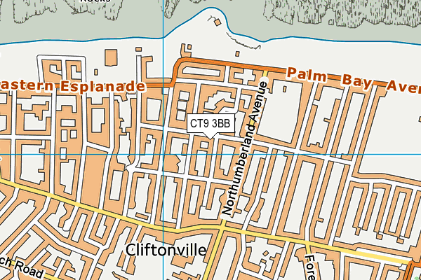 CT9 3BB map - OS VectorMap District (Ordnance Survey) CT9 3BB map - OS VectorMap District (Ordnance Survey)