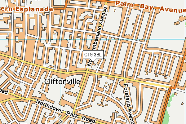 CT9 3BL map - OS VectorMap District (Ordnance Survey) CT9 3BL map - OS VectorMap District (Ordnance Survey)