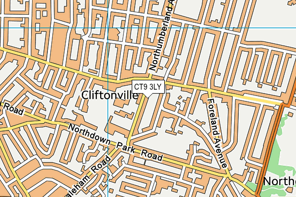 CT9 3LY map - OS VectorMap District (Ordnance Survey) CT9 3LY map - OS VectorMap District (Ordnance Survey)