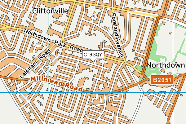 CT9 3QY map - OS VectorMap District (Ordnance Survey) CT9 3QY map - OS VectorMap District (Ordnance Survey)