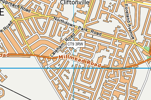 CT9 3RW map - OS VectorMap District (Ordnance Survey) CT9 3RW map - OS VectorMap District (Ordnance Survey)