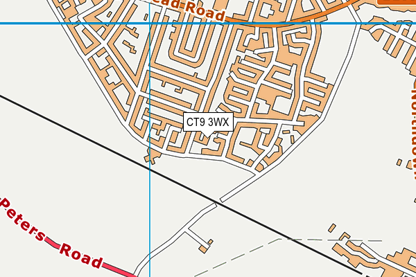 CT9 3WX map - OS VectorMap District (Ordnance Survey) CT9 3WX map - OS VectorMap District (Ordnance Survey)