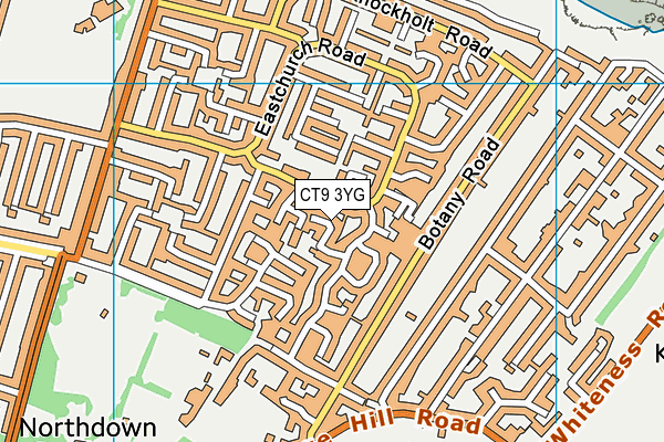 CT9 3YG map - OS VectorMap District (Ordnance Survey) CT9 3YG map - OS VectorMap District (Ordnance Survey)