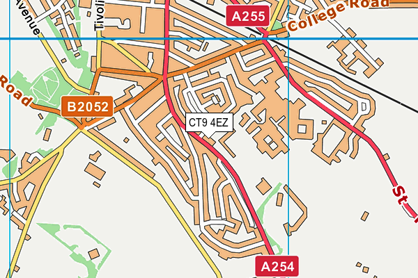 CT9 4EZ map - OS VectorMap District (Ordnance Survey) CT9 4EZ map - OS VectorMap District (Ordnance Survey)