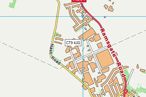 CT9 4JG map - OS VectorMap District (Ordnance Survey)