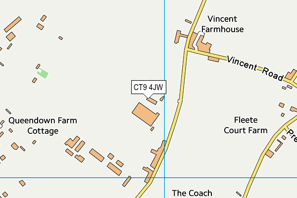 CT9 4JW map - OS VectorMap District (Ordnance Survey) CT9 4JW map - OS VectorMap District (Ordnance Survey)