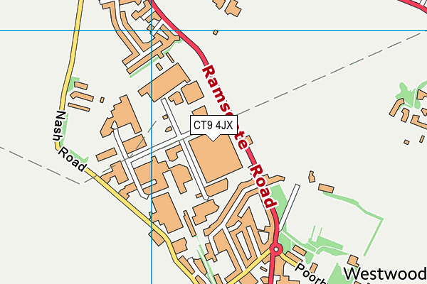 CT9 4JX map - OS VectorMap District (Ordnance Survey) CT9 4JX map - OS VectorMap District (Ordnance Survey)