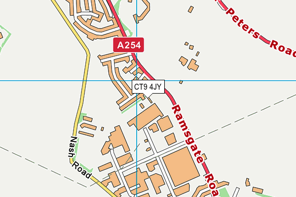 CT9 4JY map - OS VectorMap District (Ordnance Survey)