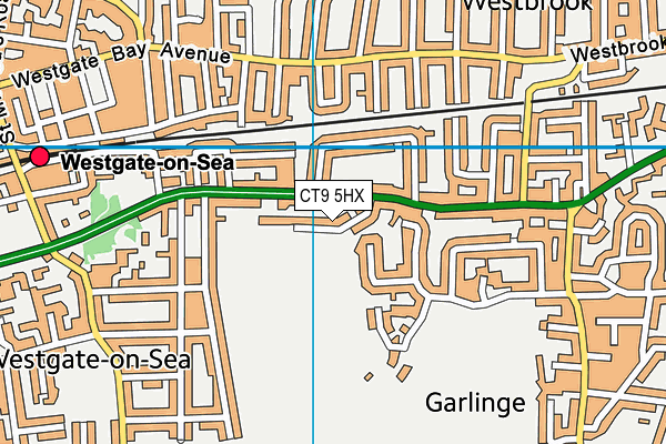 CT9 5HX map - OS VectorMap District (Ordnance Survey) CT9 5HX map - OS VectorMap District (Ordnance Survey)
