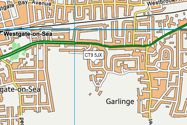 CT9 5JX map - OS VectorMap District (Ordnance Survey) CT9 5JX map - OS VectorMap District (Ordnance Survey)