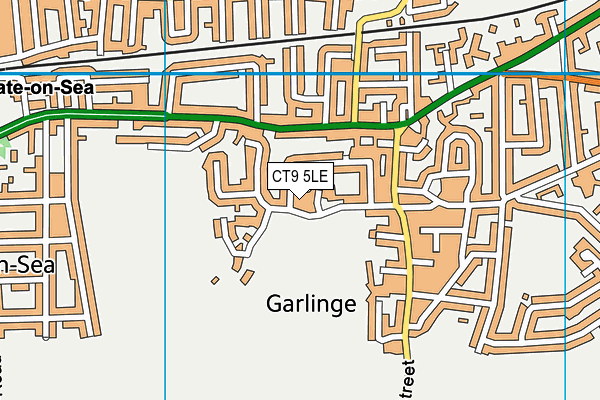 CT9 5LE map - OS VectorMap District (Ordnance Survey) CT9 5LE map - OS VectorMap District (Ordnance Survey)