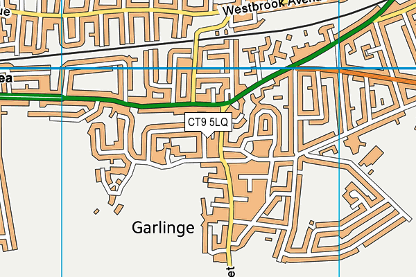 CT9 5LQ map - OS VectorMap District (Ordnance Survey) CT9 5LQ map - OS VectorMap District (Ordnance Survey)
