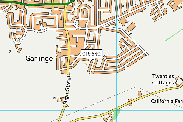 CT9 5NQ map - OS VectorMap District (Ordnance Survey) CT9 5NQ map - OS VectorMap District (Ordnance Survey)