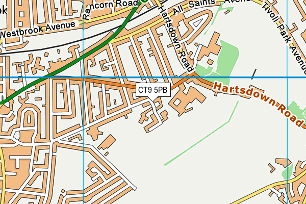 CT9 5PB map - OS VectorMap District (Ordnance Survey) CT9 5PB map - OS VectorMap District (Ordnance Survey)