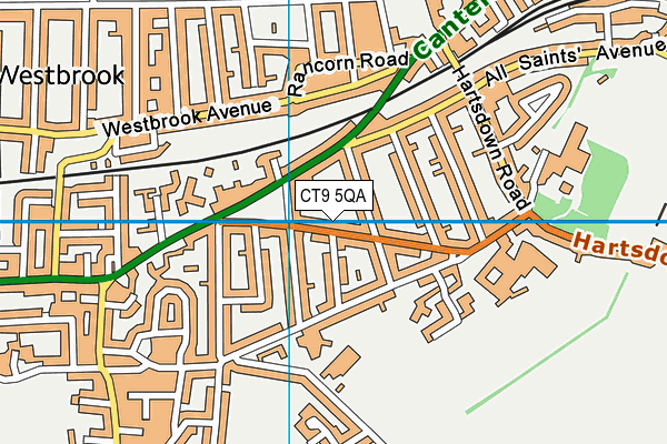 CT9 5QA map - OS VectorMap District (Ordnance Survey) CT9 5QA map - OS VectorMap District (Ordnance Survey)