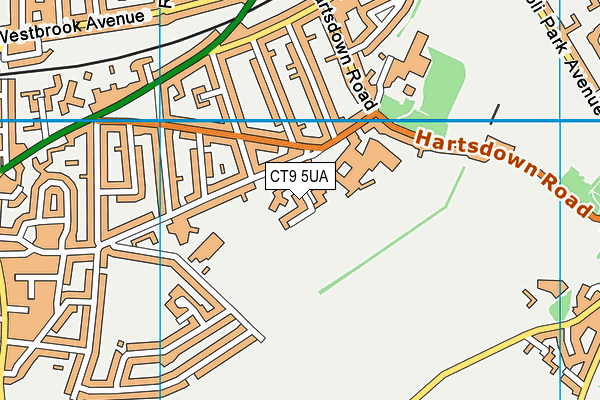 CT9 5UA map - OS VectorMap District (Ordnance Survey) CT9 5UA map - OS VectorMap District (Ordnance Survey)